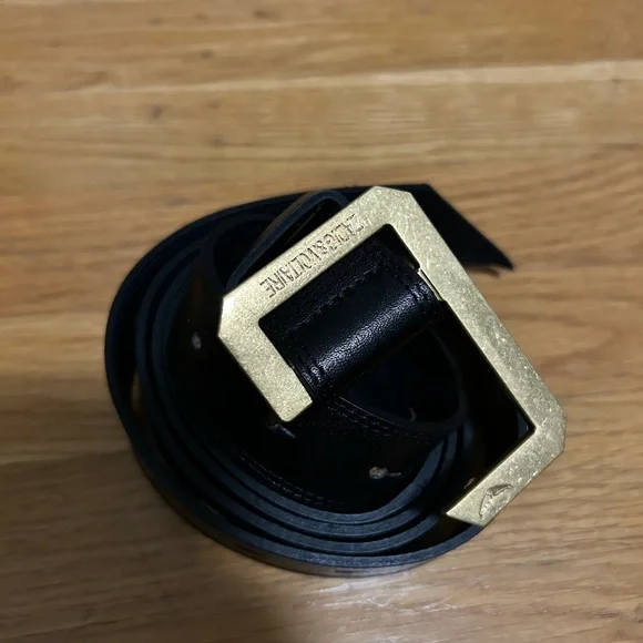 Zadig & Voltaire - La Cecilia 100% Cow Black Leather Belt with Gold Buckle La Cecilia Belt belt black women | Zadig&Voltaire  main image 3